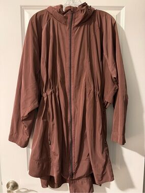 Athleta Dusty Rose Hooded Rain Jacket